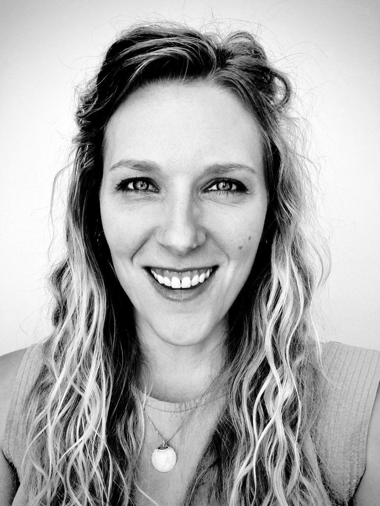 Portrait from the shoulders up of Katherine Burlingame